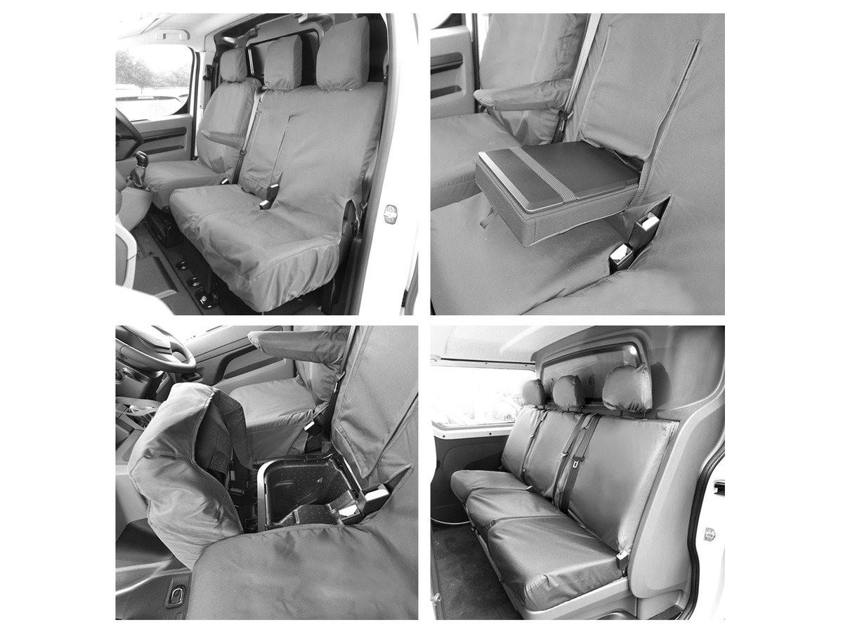 Tailored PU Seat Covers Grey for Fiat Scudo Van (2022-ON)