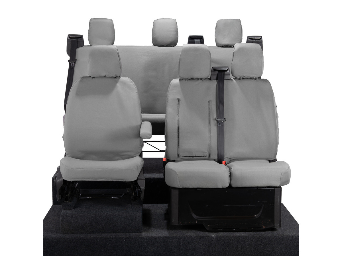 Tailored PU Seat Covers Grey for Ford Transit Custom (2013-2023)