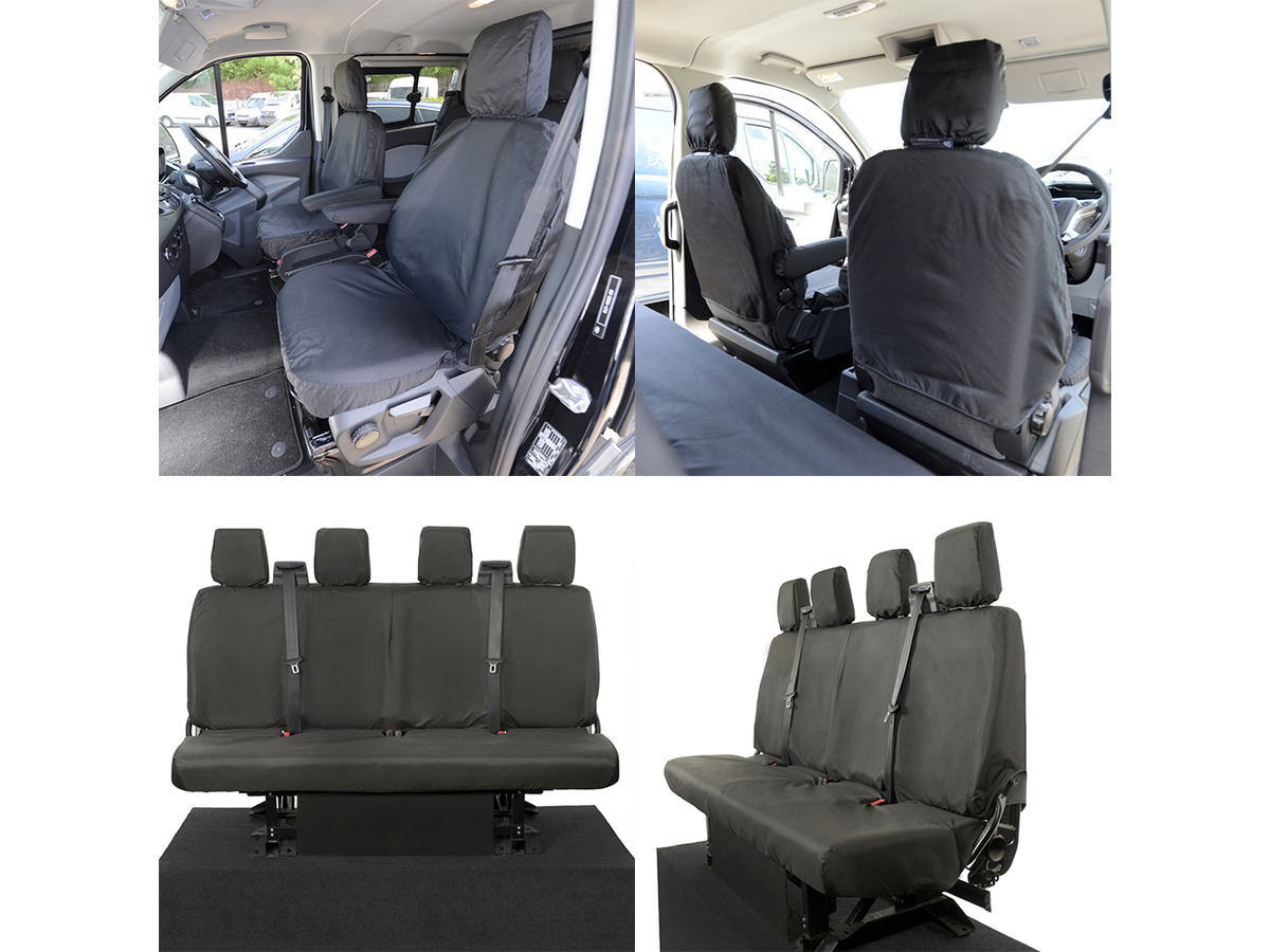 Tailored PU Seat Covers Black for Ford Transit Van (2014-2018) MK8