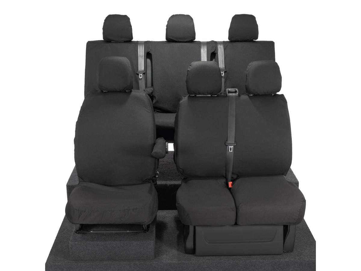 Tailored PU Seat Covers Black or Grey for Vauxhall Vivaro (2001-2019)