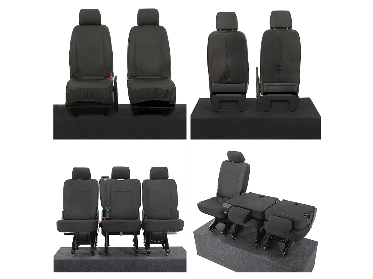 Tailored PU Seat Covers Black for Volkswagen (VW) Transporter T5/T5.1 (2003-2015)