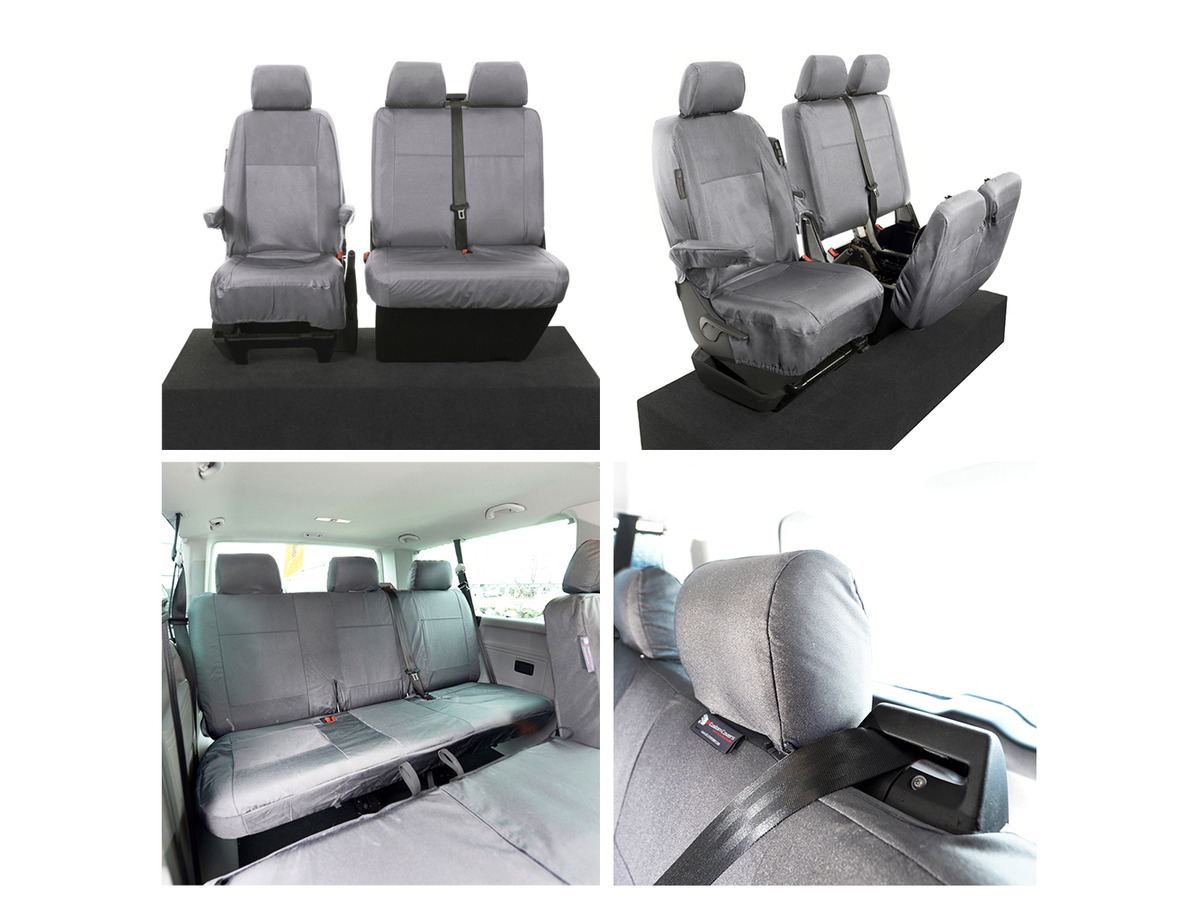 Tailored PU Seat Covers in Grey for Volkswagen (VW) Transporter T5/T5.1 (2003-2015)