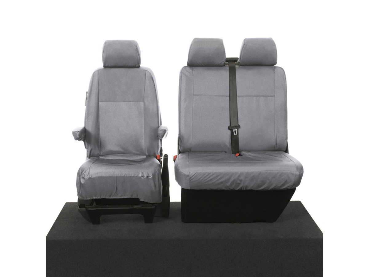 Tailored PU Seat Covers Grey for Volkswagen (VW) Transporter Kombi T5/T5.1 (2003-2015)