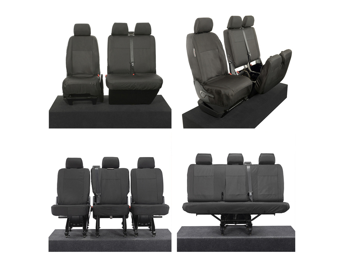 Tailored PU Seat Covers Black for Volkswagen (VW) Transporter Shuttle T5/T5.1 (2003-2015)